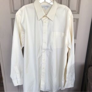 Enro Dress Shirt MSz17 Ivory Long Sleeves Button Up NWOT Very Nice